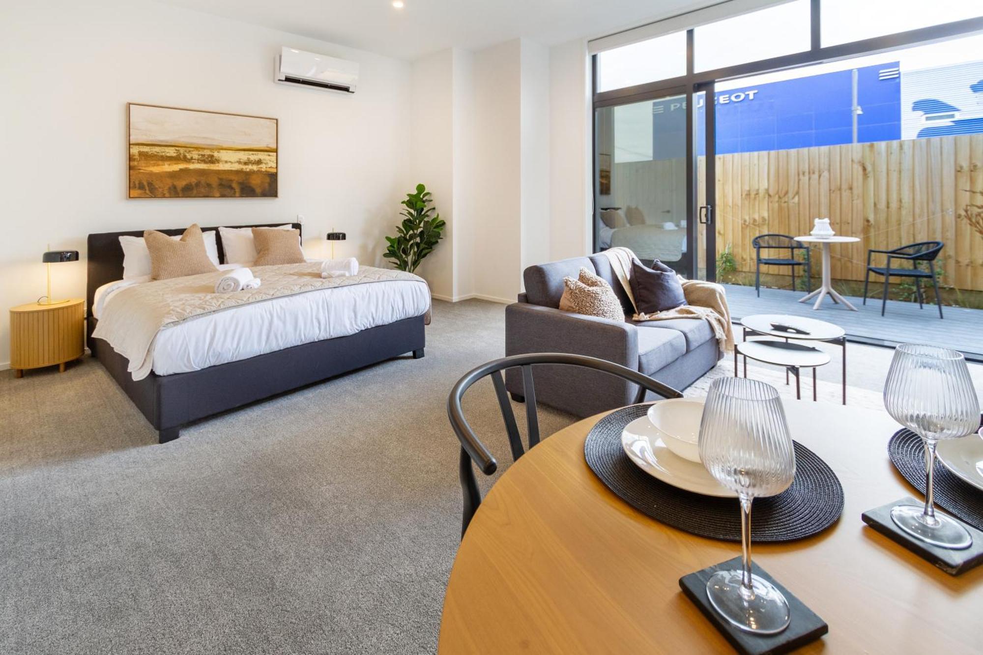 Single Level Studio, Cbd Escape: King Bed Christchurch Exteriör bild